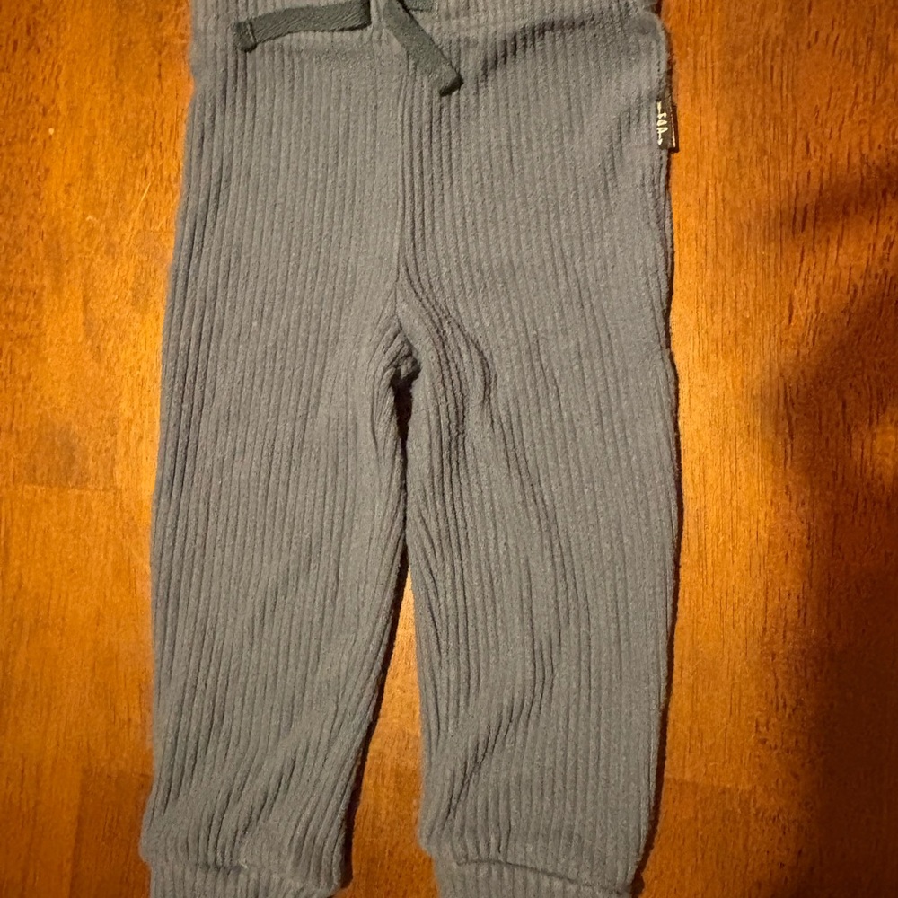 Baby navy/grey Ribbed Pants